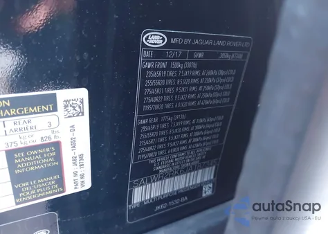 2018 Land Rover Range Rover Sport Hse Td6 from USA, damaged, VIN SALWR2RK6JA187345